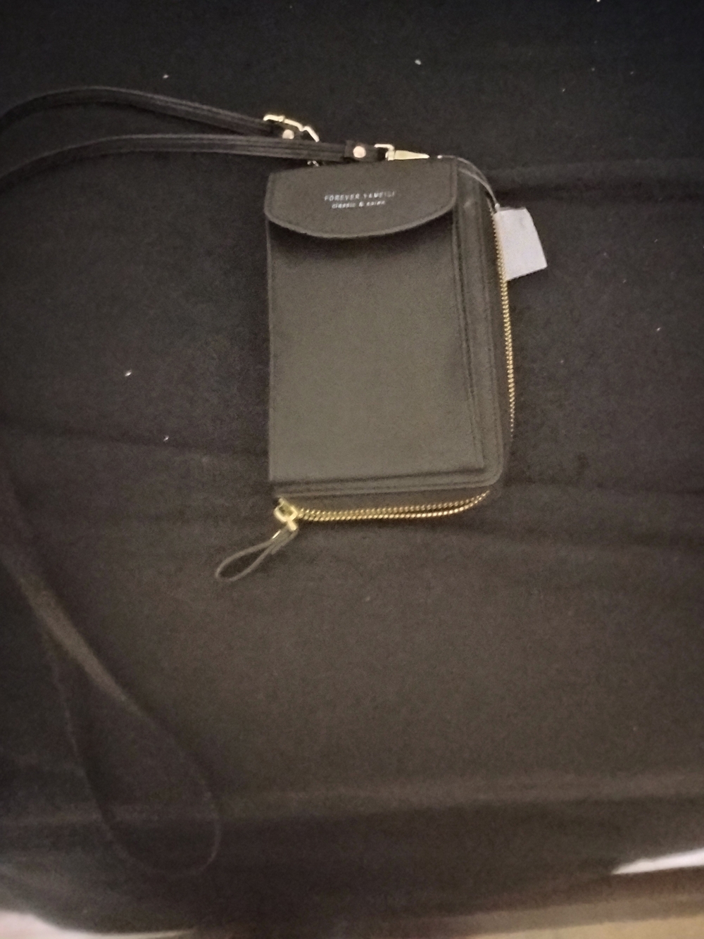 Forever Yameili Crossbody Phone Bag Wallet with Gold Hardware